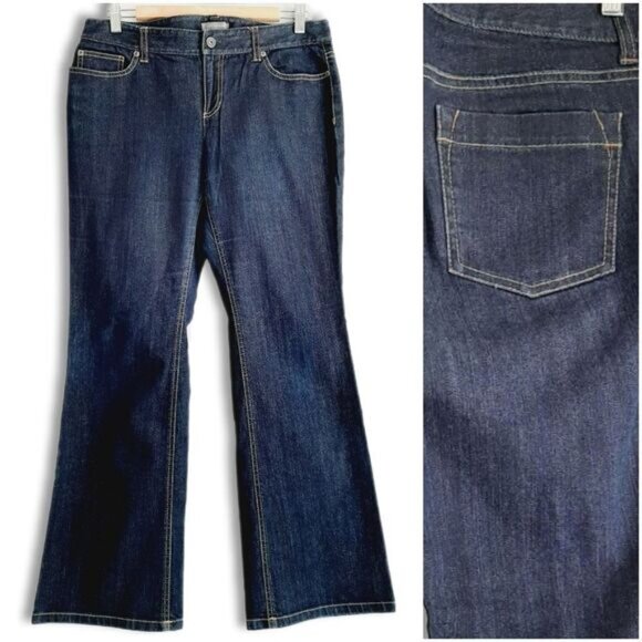 ANN TAYLOR Curvy Fit Bootcut Leg Blue Jeans Sz 10 - Picture 1 of 13